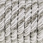 Шнур витой, d = 8 мм, 9 ± 1 м, цвет серебряный - Фото 2