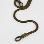 Цепочка для сумки с карабинами плетение косичка 0,6*60см металл бронзовый АУ