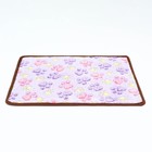 Коврик для отдыха животных, двусторонний (флис+ротанг), 40×30 см, сиреневый - Фото 3