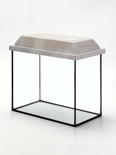 Аквариум «Прямоугольный» с крышкой, 30 л, 40×23×32/37 см, беленый дуб