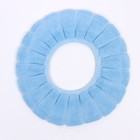 Мягкий чехол накладка на крышку и сиденье унитаза (голубая) - фото 9862064