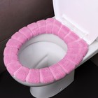Мягкий чехол накладка на крышку и сиденье унитаза (розовая) - фото 9829598