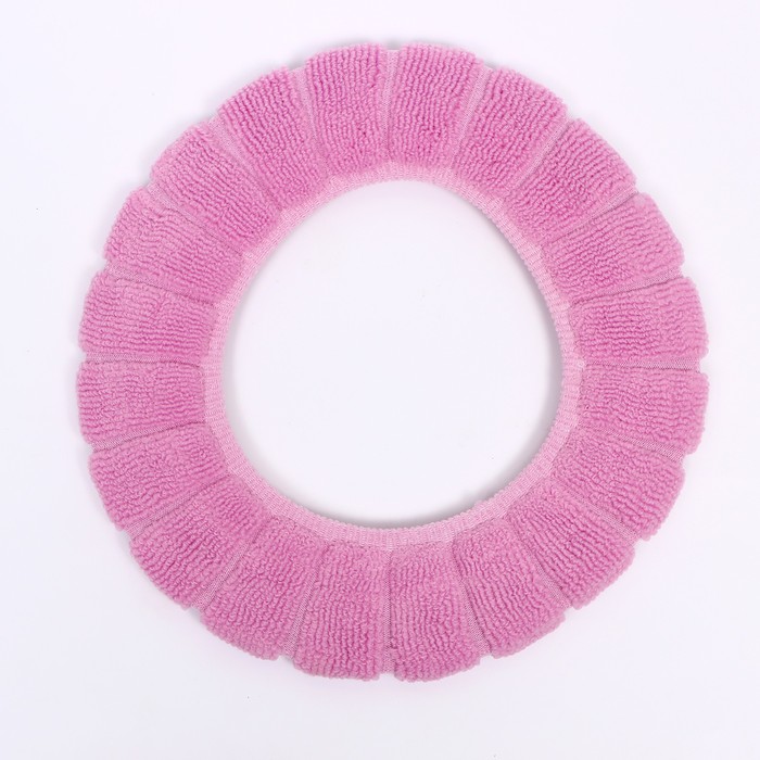 Мягкий чехол накладка на крышку и сиденье унитаза (розовая) - фото 1906513391