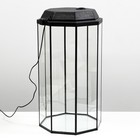 Аквариум «Восьмигранный» с крышкой, 50 л, 33×33×60/67 см, чёрный - Фото 3