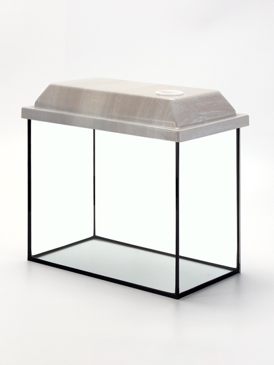 Аквариум «Прямоугольный» с крышкой, 20 л, 36×19×29/34 см, беленый дуб