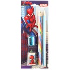 Набор канцелярский, точилка, ластик, карандаш, Человек-паук цвет МИКС - фото 8555923