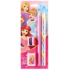 Набор канцелярский, точилка, ластик, карандаш, Принцессы цвет МИКС - Фото 3