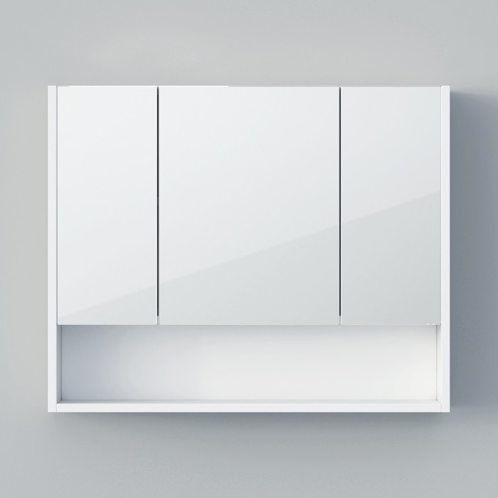Шкаф-зеркало Spectrum 80, 80 х 75 х 15 см, с доводчиком, фасад МДФ