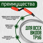 Трос сантехнический ZEIN, оцинкованный, с вращающейся ручкой, d=6 мм, L=3.5 м - фото 25381748