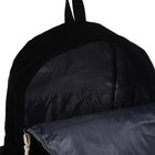 Рюкзак школьный из текстиля на молнии, 4 кармана, цвет чёрный - фото 11076446