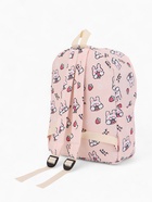 Рюкзак школьный из текстиля на молнии, 3 кармана, размер 28×12.5×37 см, бежевый/розовый 9853322