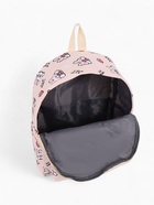 Рюкзак школьный из текстиля на молнии, 3 кармана, размер 28×12.5×37 см, бежевый/розовый 9853322