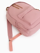 Рюкзак школьный на молнии, с карманами, однотонный, размер 28×12×41 см, розовый - фото 49626708