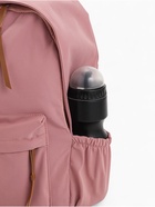 Рюкзак школьный на молнии, с карманами, однотонный, размер 28×12×41 см, розовый - фото 49626706