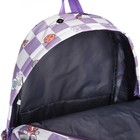 Рюкзак школьный из текстиля на молнии, 3 кармана, цвет сиреневый - фото 11076494