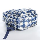 Рюкзак школьный из текстиля на молнии, 3 кармана, цвет синий - фото 11076513