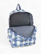 Рюкзак школьный на молнии, с карманами, с принтом, размер 28.5×12×41 см, синий - Фото 5