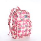 Рюкзак школьный из текстиля на молнии, 3 кармана, цвет розовый - фото 11076515