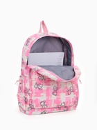 Рюкзак школьный на молнии, с карманами, с принтом, размер 28.5×12×41 см, розовый - Фото 7
