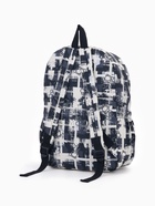 Рюкзак школьный на молнии, с карманами, с принтом, 28.5×12×41 см, чёрный - Фото 4