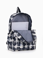 Рюкзак школьный на молнии, с карманами, с принтом, 28.5×12×41 см, чёрный - Фото 7