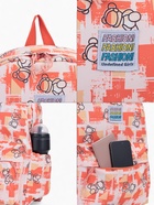 Рюкзак школьный на молнии, с карманами, с принтом, размер 28.5×12×41 см, оранжевый - Фото 2