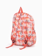 Рюкзак школьный на молнии, с карманами, с принтом, размер 28.5×12×41 см, оранжевый - Фото 4