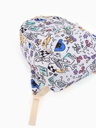 Рюкзак школьный «Граффити» из текстиля на молнии, 3 кармана, 28×12.5×37 см, белый - Фото 4