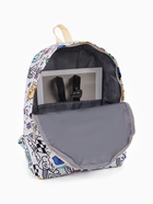 Рюкзак школьный «Граффити» из текстиля на молнии, 3 кармана, 28×12.5×37 см, белый - Фото 8