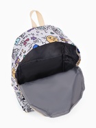 Рюкзак школьный «Граффити» из текстиля на молнии, 3 кармана, 28×12.5×37 см, белый - Фото 9