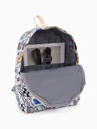 Рюкзак школьный из текстиля на молнии, 3 кармана, размер 28×12.5×37 см, белый/разноцветный 9853341