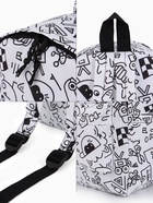 Рюкзак школьный из текстиля на молнии, 3 кармана, 28×12.5×37 см, белый - Фото 2