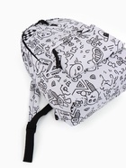 Рюкзак школьный из текстиля на молнии, 3 кармана, 28×12.5×37 см, белый - Фото 4