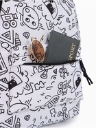 Рюкзак школьный из текстиля на молнии, 3 кармана, 28×12.5×37 см, белый - Фото 5