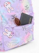 Рюкзак школьный на молнии, с 2 отделами, с карманами, размер 30×15×44 см, сиреневый 9853349