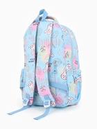 Рюкзак школьный на молнии, с 2 отделами, с карманами, размер 30×15×44 см, голубой 9853352