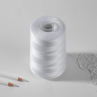 Нитки 45ЛЛ, 5000 м, цвет белый №0101 - фото 23364088