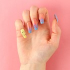 Накладные ногти «Тренд», 24 шт, клеевые пластины, форма миндаль, цвет матовый бежевый/жёлтый - фото 8522804