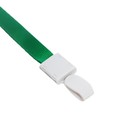 Лента для бейджа, ширина-10 мм, длина-80 см, с пластиковым держателем, зеленая - Фото 2