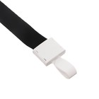 Лента для бейджа, ширина-15 мм, длина-80 см, с пластиковым держателем, черная - Фото 2