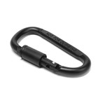 Карабин подвесной тактический 81×41 мм, D-образный, черный - Фото 1