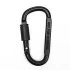 Карабин подвесной тактический 81×41 мм, D-образный, черный - Фото 2