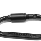 Карабин подвесной тактический 81×41 мм, D-образный, черный - Фото 3