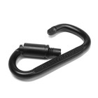 Карабин подвесной тактический 81×41 мм, D-образный, черный - Фото 5