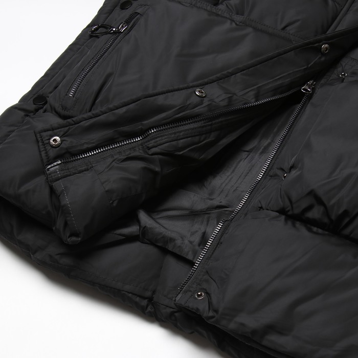 Куртка женская зимняя, цвет чёрный, размер 46