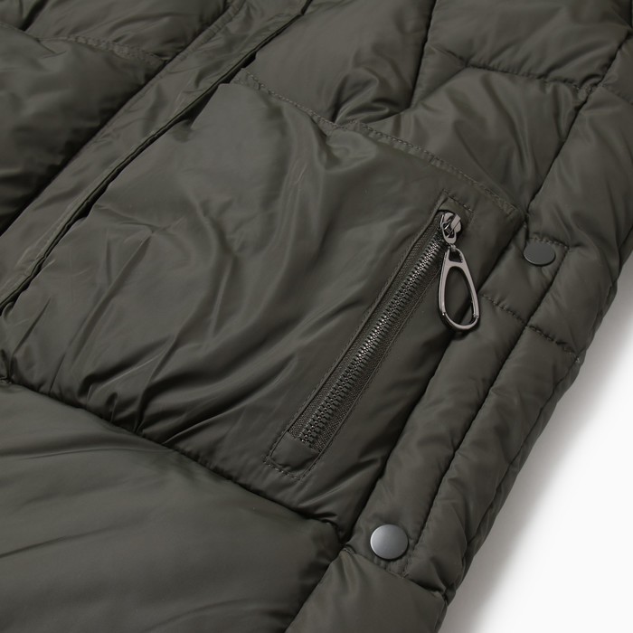Куртка женская зимняя, цвет хаки, размер 50