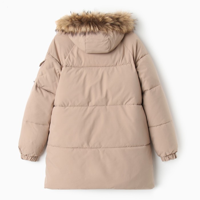 Куртка женская зимняя, цвет бежевый, размер 50