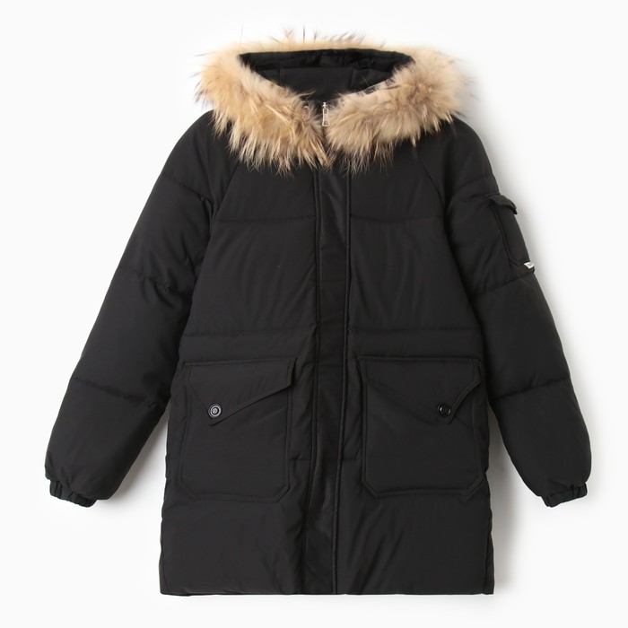Куртка женская зимняя, цвет чёрный, размер 46 - Фото 1