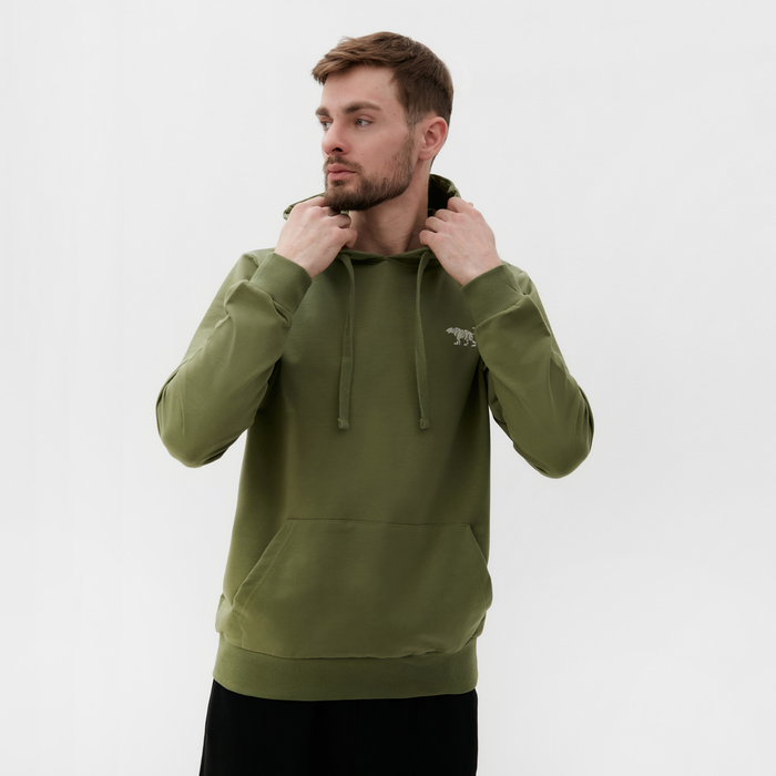 

Толстовка мужская с капюшоном MIST Men's casual размер 50, зеленый