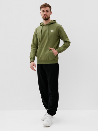 Толстовка мужская с капюшоном MIST Men's casual размер 56, зеленый